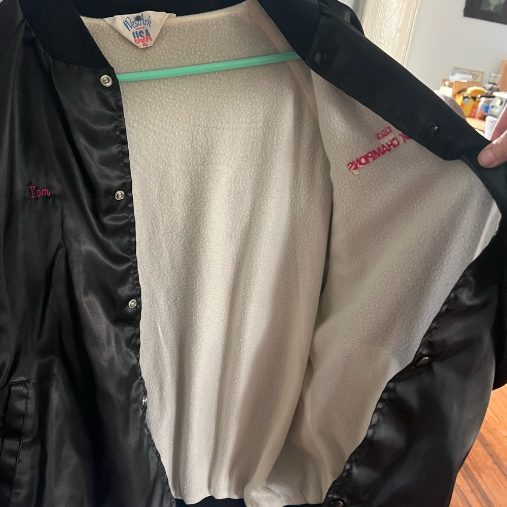 Black Racing Jacket with Graphic Design - Picture 5 of 7